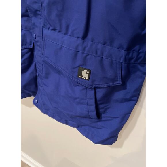 Carhartt, Blue and Black Winter Jacket, Size XL, 1201hang - Picture 2 of 5